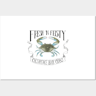 Fresh 'N Feisty Chesapeake Blue Crabs Posters and Art